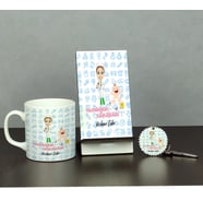 Yenidoğan Hemşiresi Üçlü Set (Kupa + Telefon Standı + Anahtarlık) 002