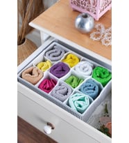 Home 12 Bölmeli Çekmece İçi Düzenleyici  Organizer Beyaz/Gri (Beyaz - Açık Gri)