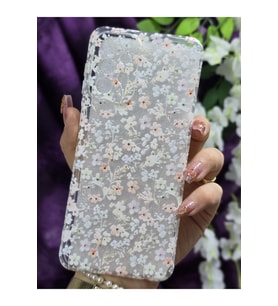 Samsung Galaxy A52 Uyumlu Renkli Çiçekler Desenli Şeffaf Telefon Kılıfı