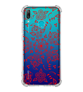 Huawei Y9 2019  Köşe Korumalı Antişok Kapak Nostalji Desen Tasarımlı Şeffaf  Kılıf