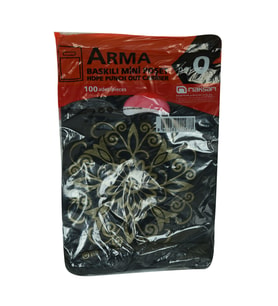 LokmanAVM Arma Baskılı Mini Poşet Eczane Mağaza Dükkan Poşeti Karma Desen Renk 32X20 100 Adet No:0