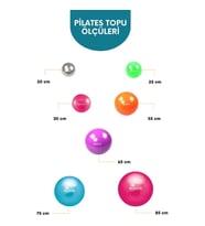 Delta Pilates Topu 75 cm Dura-Strong Deluxe Siyah Tekil Kullanım İçin Uygun