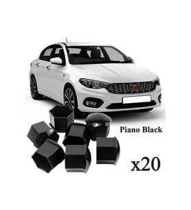 EGEA SEDAN 2015-2019 MODEL ARASI UYUMLU (20 ADET) BİJON KAPAĞI TAKIM PİYANO SİYAH