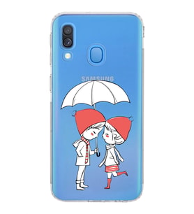 Samsung Galaxy A40  Kamera korumalı Tıpalı  Kapak Aşk Tasarımlı  Şeffaf Kılıf