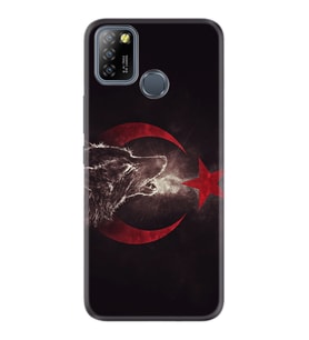 INFINIX Smart 4 5 6 Zero 8 S5 Pro Kılıf Desemli Silikon Kurt ve Ay Yıldız 1403