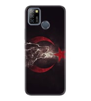 INFINIX Smart 4 5 6 Zero 8 S5 Pro Kılıf Desemli Silikon Kurt ve Ay Yıldız 1403