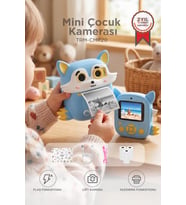 Dijital Fotoğraf Makineleri Çocuk Termal Resim Baskılı Yazıcı Kamera Video Makinesi CMR20 Mavi