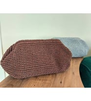 Simli Düğün ve Parti Çantaları , Gece için Parlak El Yapımı Çantalar, Küçük Simli Portföy Çantalar,  Küçük Clutch,  Kemzey Handmade Çanta (Kahverengi)