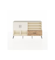 Arges Konsol 7 Raflı Tek Çekmeceli 2 Kapaklı 176x30x99 Aytaşı-Aytaşı/Çam