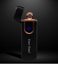 Kişiye Özel USB Şarjlı Siyah Elektronik Çakmak