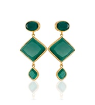 Kadir Jewellery 22 Ayar Altın Kaplama Kadın Sallantılı Küpe -El İşçiliği Ve Hipoalerjenik Küpe