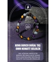 Kova Burcu Bileklik Ametist, Golden Obsidyen, İspanyol Varisit, Kaplan Gözü