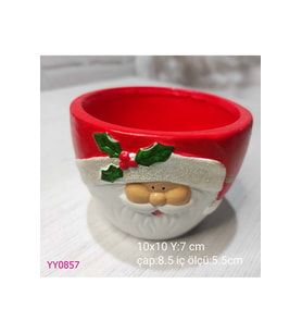 YY0857 Noel Baba Figürlü Saksı Silikon Kalıp