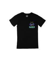 Gamer Hand Cep Logo Tasarımlı Siyah Tişört