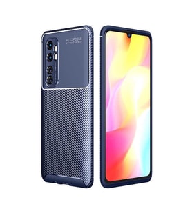 Xiaomi Mi Note 10 Lite Kılıf Esnek Soft Karbon Tasarım Legion Serisi (Lacivert)