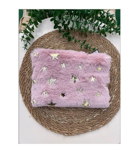 Peluş Kalemlik Veya Makyaj Çantası (Pembe)