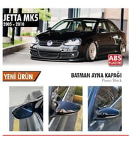 Drs Tuning Jetta Uyumlu Mk5 (2005-2010) Batman Yarasa Ayna Kapağı (Parlak Siyah)