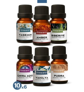6'lı Set Esansiyel Uçucu Yağ Buhurdanlık Yağı Hava Nemlendirici Aroma Difüzörü Kokusu Esans 10ml Set