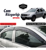 Dacia Duster 2010-2017 Uyumlu Mugen Cam Rüzgarlığı Seti Piano Black 4'lü İthal