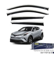 Niken Toyota CHR Cam Rüzgarlığı Kromlu 4'Lü 2018+ Sonrası (Beyaz)