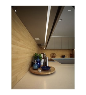 Dokunmatik LED Lineer Aydınlatma, 100cm, 6500K, Beyaz Işık, Dekoratif Mutfak (Krem)