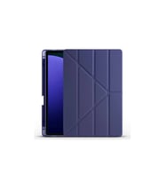 Apple iPad 10.2 (8.Nesil) Kalemlikli Standlı Katlanabilir Kılıf (Lacivert)