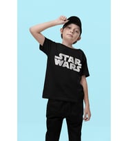 Unisex Star Wars Baskılı Yıldız Savaşları Film Çocuk Tişört (1-12 Yaş)