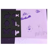 Alvera Hayvan Figürleri Çizim Şablonu – 3D Baskı Çoklu Desen Kalıbı - Siyah