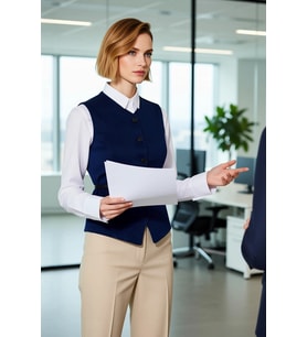 Kadın V Yaka Kolsuz Denim Yelek Düz Desen Regular Kalıp Astarsız Esnek Dokuma Comfort Kumaş
