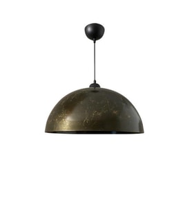 Dylight Retro Kahve Mermer Desenli Dekoratif Tekli Rustik Metal Sarkıt Avize 40 Cm