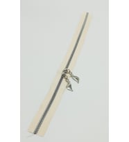 Angel Çanta Aksesuar Çift Başlı Krem Fermuar Gümüş Metal 40 Cm