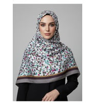 İpekten Exclusive Çiçek Desenli Pamuklu Şal 180x70