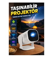 Taşınabilir Android 11 Akıllı Sinema ve Oyun Projektörü Kablosuz Görüntü Aktarımlı