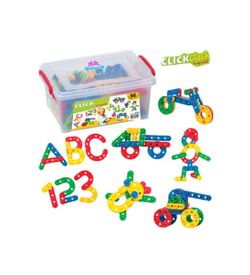 Eğitici ve Yaratıcı Click Clack Puzzle Oyun Seti 96 Parça