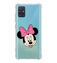 Samsung Galaxy A51  Köşe Korumalı Antişok Kapak Minnie Mouse Tasarımlı Şeffaf  Kılıf