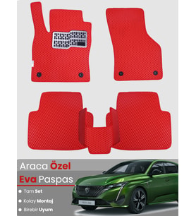 PEUGEOT 308 (2022-2025) Uyumlu EVA Paspas Tam Set–Araca Özel,Kolay Montaj,Su Geçirmez