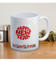 Yılbaşı Temalı Happy New Year Yazılı Hediyelik Kupa