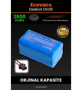 Ecovacs Deebot DH35 2600mAh Robot Süpürge Bataryası - Gerçek Kapasite, Maksimum Güvenlik