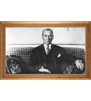 EV İŞYERİ OFİS İÇİN ALTIN ÇERÇEVELİ PASPARTULU TABLO VB529