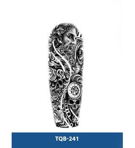 TQB-241 ZEUS VE SAAT DESEN GEÇİCİ KOL DÖVMESİ-TATTO