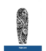 TQB-241 ZEUS VE SAAT DESEN GEÇİCİ KOL DÖVMESİ-TATTO