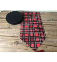 YILBAŞI EKOSE DESENLİ RUNNER & SUPLA (Krem)