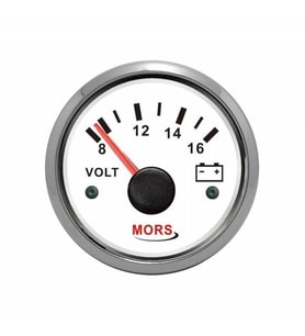 Mors Voltmetre Beyaz-12V (STD)