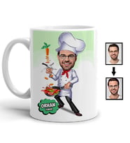 Kişiye Özel Usta Aşçı Karikatürlü Kupa Bardak
