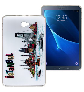 Samsung Galaxy Tab T580 Baskılı Silikon Kılıf BK-30