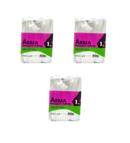 Naksan Arma Şeffaf Naylon 4 lük 28x45 Cm. Bakkaliye Poşeti Torbası - 1 Kg. - Ort. 115 Adet - 3 Paket (Beyaz)