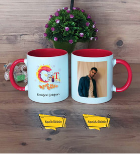 Grafiker Kupa Bardak Kırmızı Fotoğraflı Grafikere Hediye