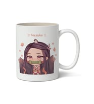 Demon Slayer Nezuko Anime İblis Keser Temalı Beyaz Kupa Bardak Sevgiliye Arkadaşa Hediye