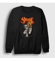 Presmono Unisex Siyah Tarot Ghost Sweatshirt 52528tt