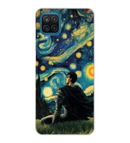 Samsung Galaxy M12 Uyumlu Berserk The Starry Night Tasarımlı Şeffaf Telefon Kılıfı